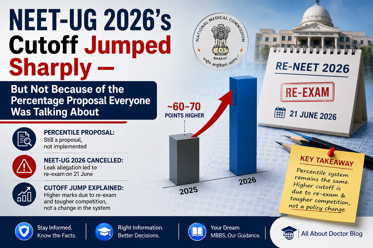 NEET-UG 2026's Cutoff Jumped Sharply — But Not Because of the Percentage Proposal Everyone Was Talking About