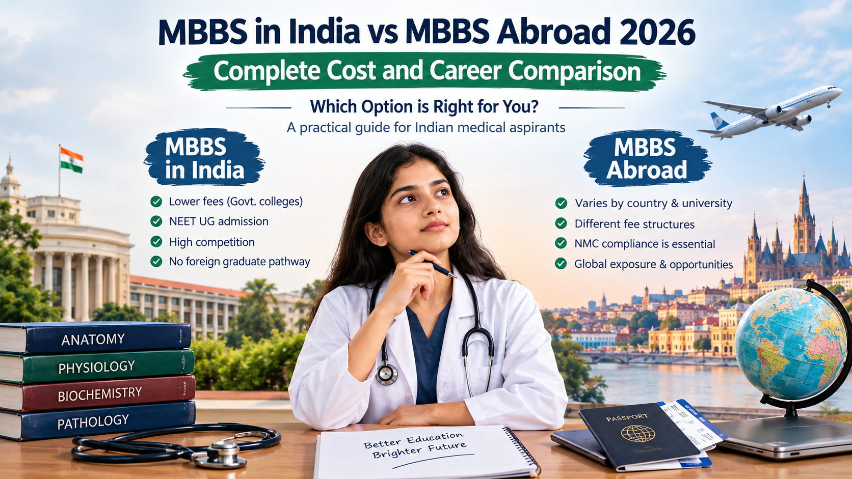 MBBS in India vs MBBS Abroad 2026: Cost, Career and What Students Should Check