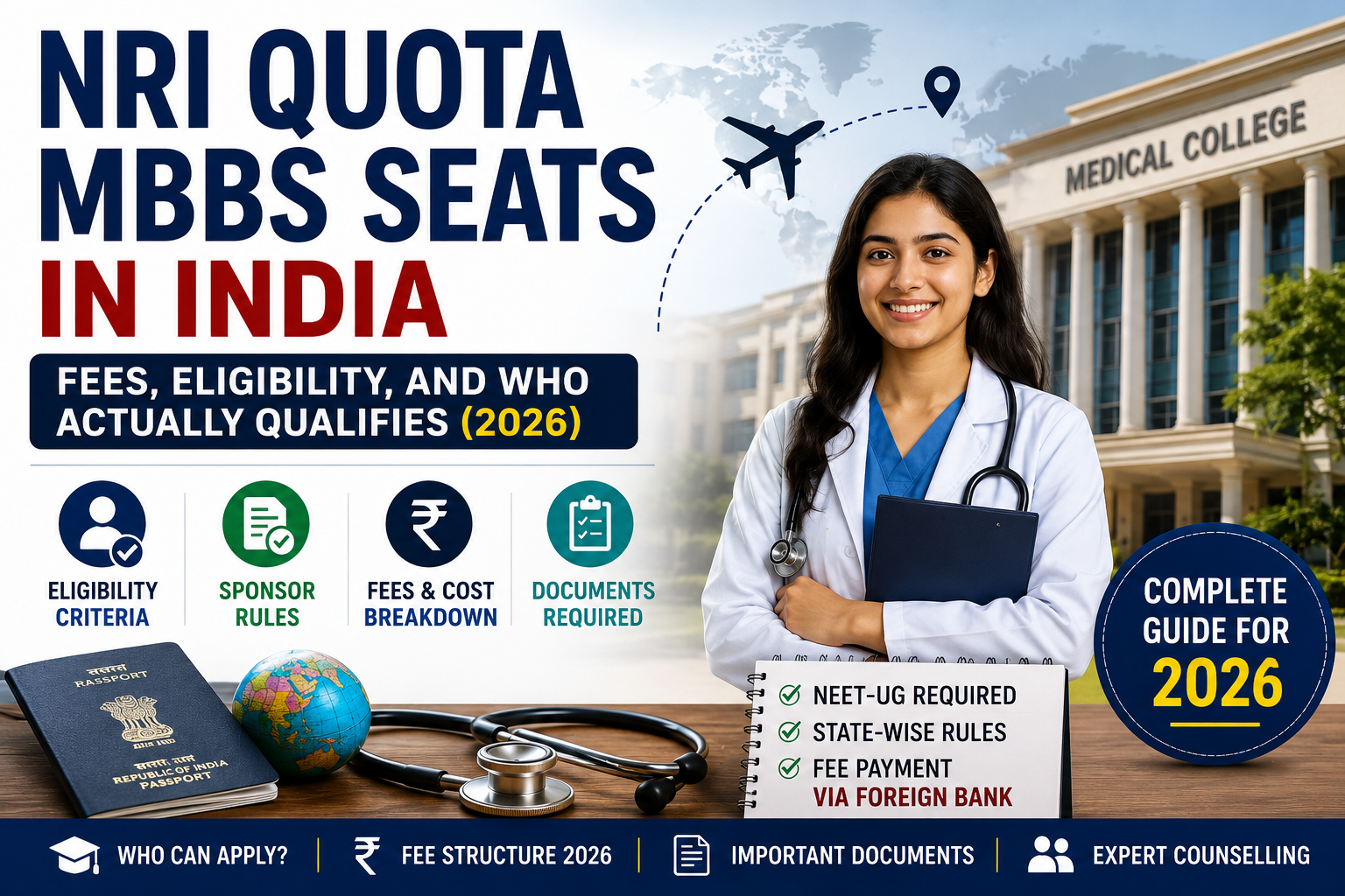 NRI Quota MBBS Seats in India: Fees, Eligibility, and Who Actually Qualifies (2026)