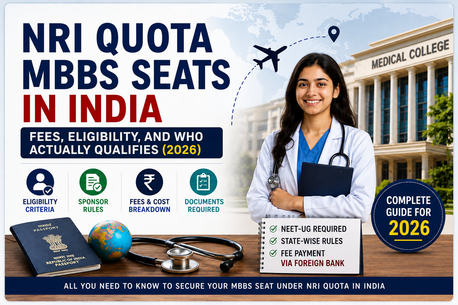 NRI Quota MBBS Seats in India: Fees, Eligibility, and Who Actually Qualifies (2026)