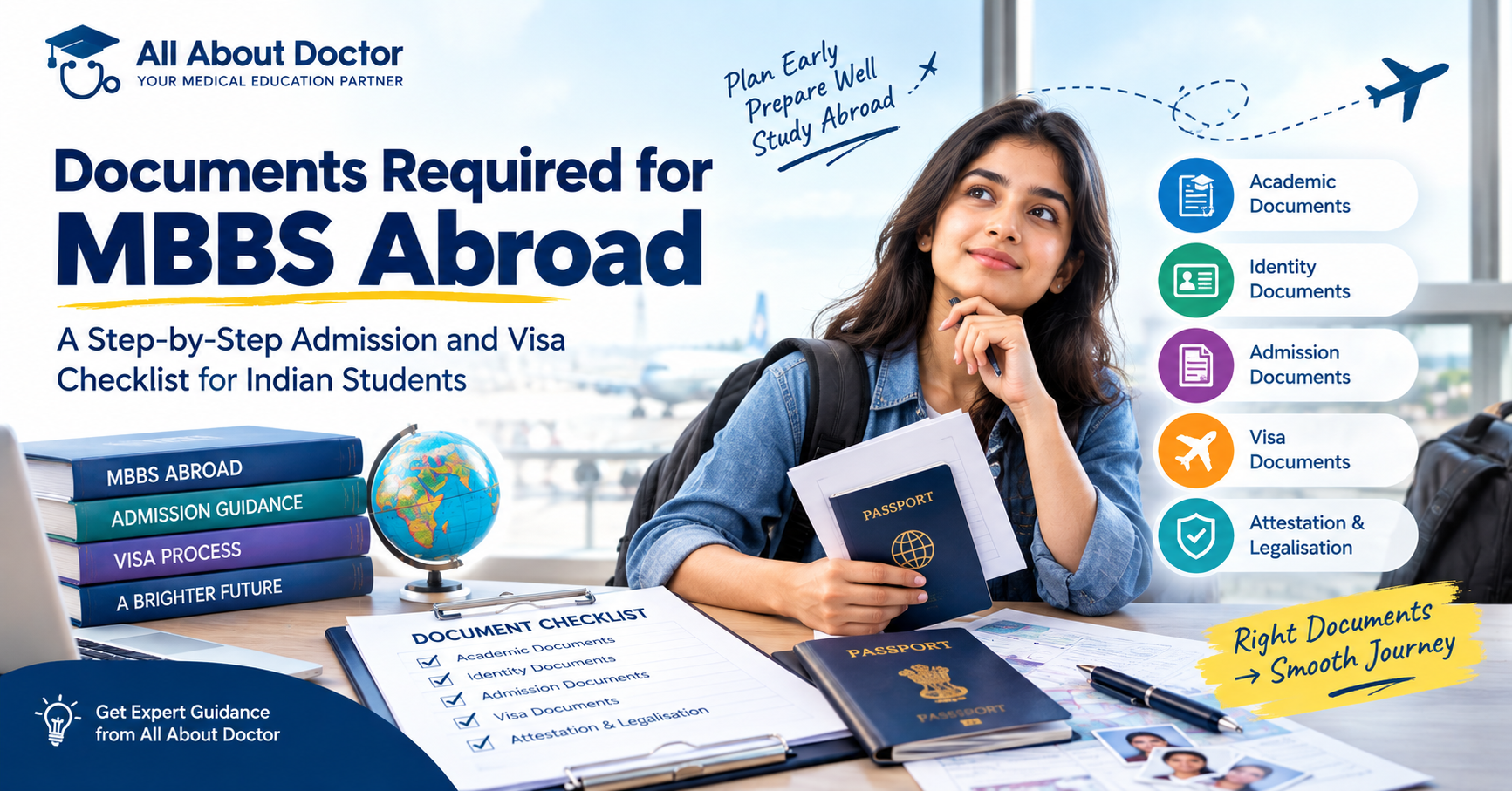 Documents Required for MBBS Abroad: A Step-by-Step Admission and Visa Checklist for Indian Students